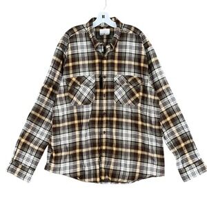 Ocean Coast‎ XXL Plaid Flannel Shirt NWT Oversized Button-Down Cotton Shirt